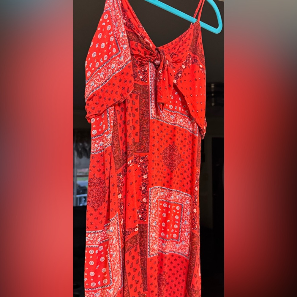 Exhilaration red bandana dress sz medium
